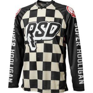 Roland Sands Motorcycle Checkers Hooligan Race Jersey Long Sleeve NEW
